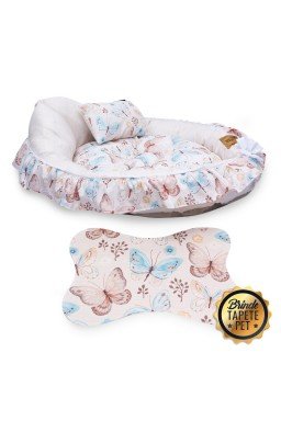 berco para cachorro borboletas tapete pet rosa claro cbb1020 4