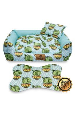 caminha para cachorro tapete pet cactos branco verde cs1037 4