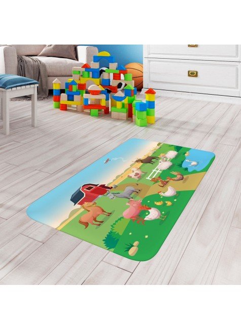 Tapete de Atividades Infantil Fazendinha Colorida - Mdecore