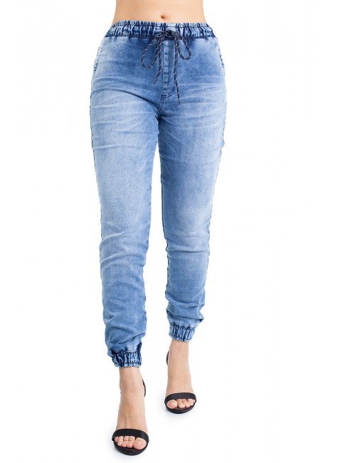 calça jogger jeans feminina comprar
