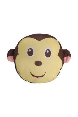 almofada infantil safari macaco 40 x 40 marrom saf004