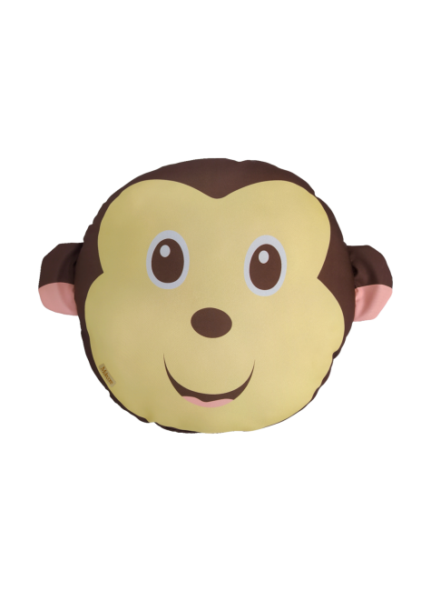 almofada infantil safari macaco 40 x 40 marrom saf004