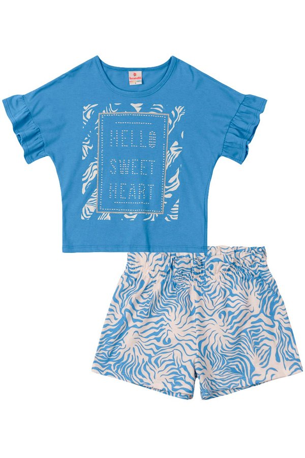 Vestido Infantil Verão Azul Marinho Praia Fundo do Mar Brandili