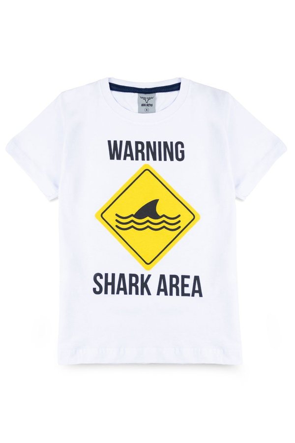 01 conjunto infantil masculino warning shark branco 0411 keki boys