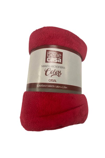 Mantinha Soft Fleece Premium Casal Padrão - Vermelho Rubi - AMBORDADOS