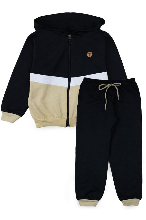 06 conjunto infantil masculino moletom com capuz aplique torrox preto 0505 torrox