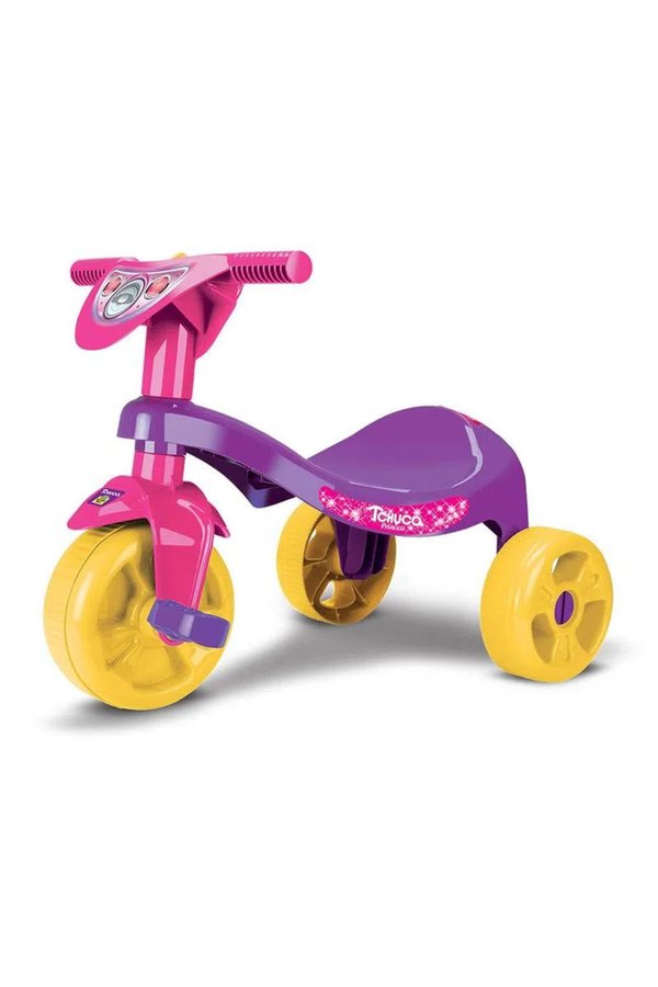 Triciclo velotrol motoquinha infantil menina dino rosa