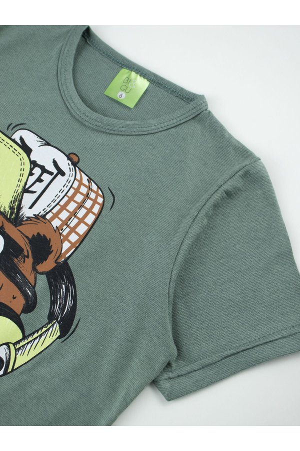 210 07 conjunto bebe e infantil camiseta bermuda masculino verao verde preto