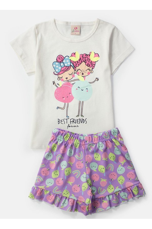 Pijama Infantil Feminino Verão Have a Nice Daisy - Hey Kids - Preto