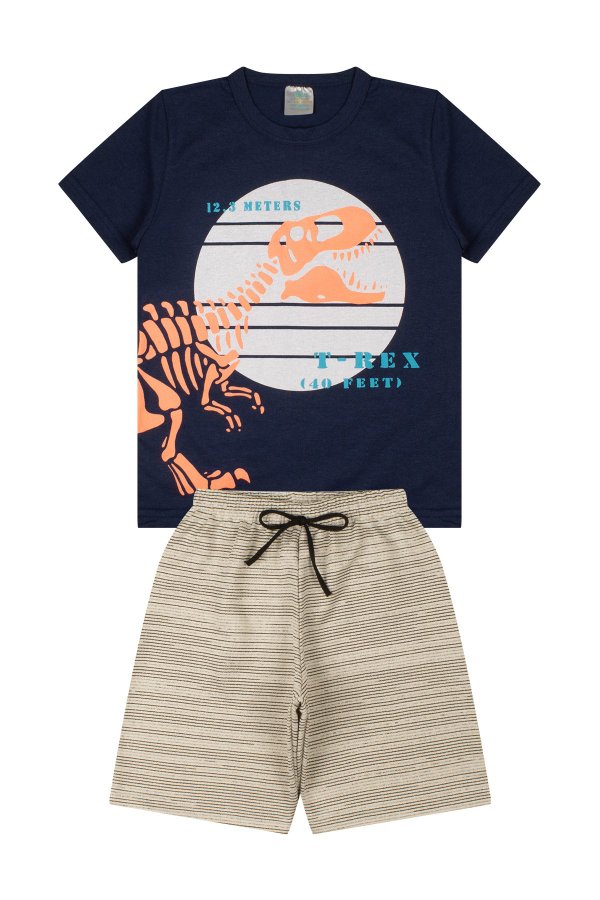 Quimby Boys T-shirt and Swim Shorts Set in White/Green - Quimby