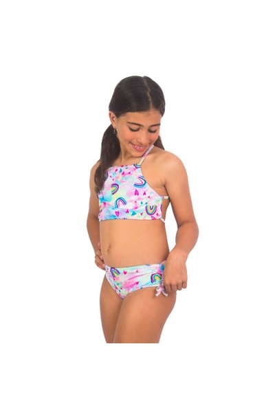 Conjunto Biquíni Bebê Uv 50+ Fru Fru Neon