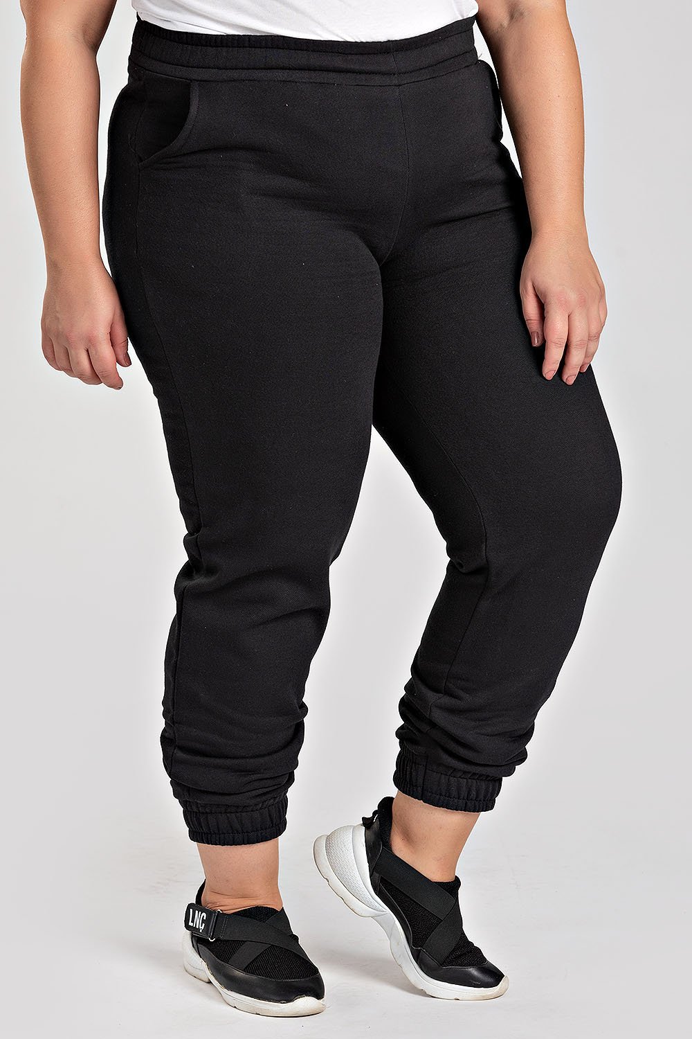 Calça jogger feminina fashion de moletom