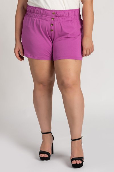 Blusa Feminina Plus Size Visco Renda Aplique Botões - Serena