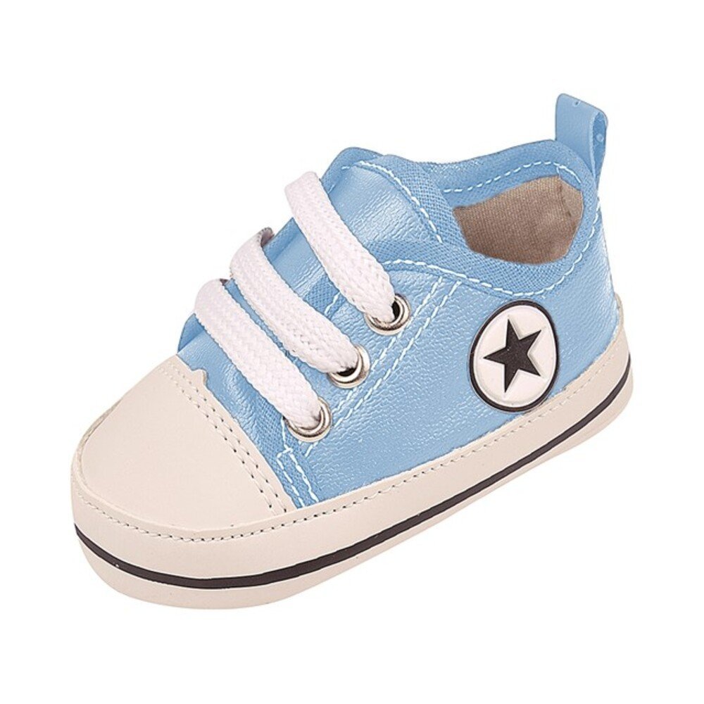 Tenis Bebe Star Azul Claro Unissex Baratinha P M G