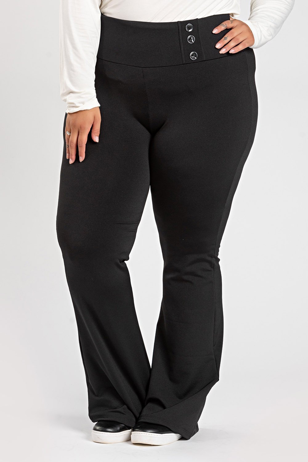 Plus size calça fashion flare