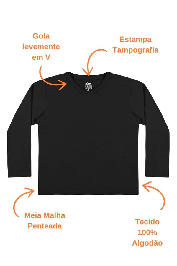 230 190 camiseta basica malha preta algodao manga longa infantil menino elian larthani 2