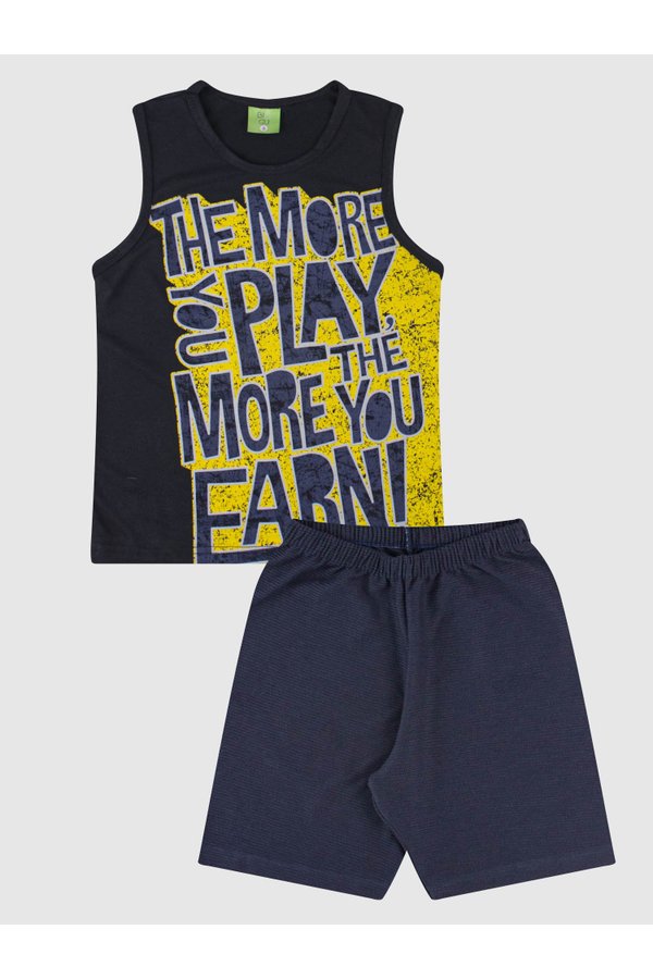 210 7085 24 conjunto infantil regata bermuda masculino verao