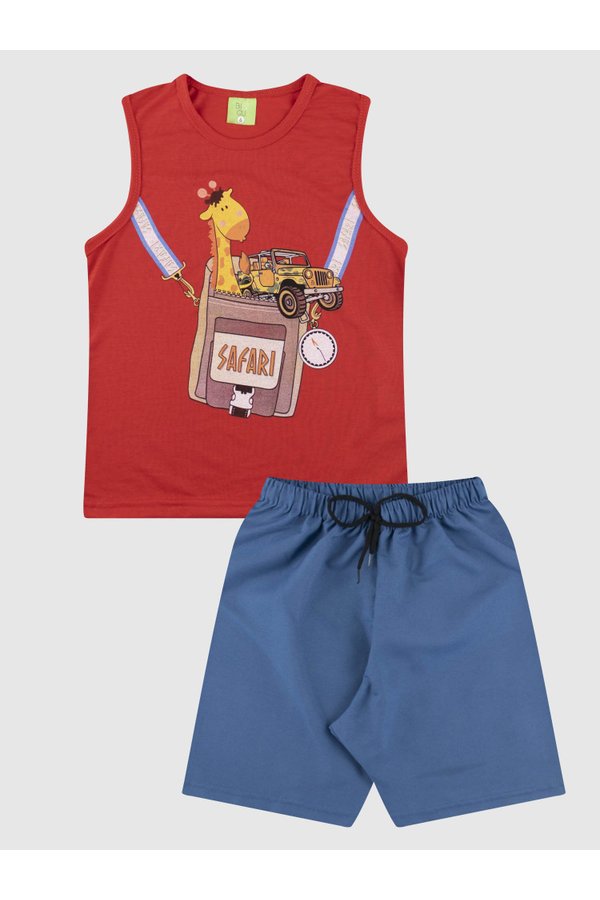 210 7197 120 conjunto infantil regata bermuda masculino verao