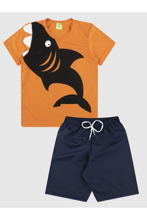 210 7194 1218 conjunto infantil camiseta bermuda masculino verao
