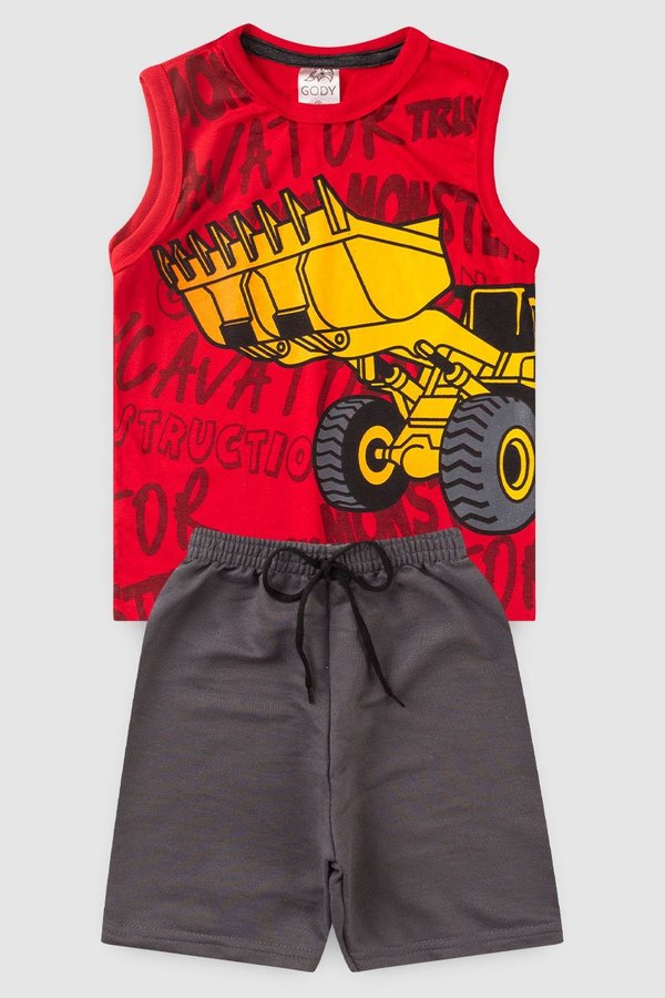 226 5416 conjunto infantil menino regata maquina carregadeira gody 4525